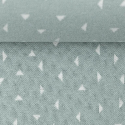 Jaquardjersey | Dreiecke | pastell Eisblau